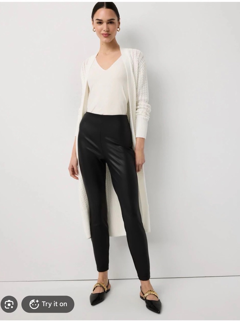 White House Black Market Faux Leather Leggings Pants
